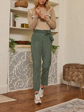 SUMMERSALT The Timeless Slim Tie-Waist Pant EUC